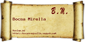 Bocsa Mirella névjegykártya